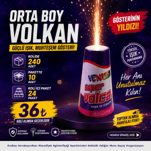 Orta Boy Volkan 10 Adet Paket
